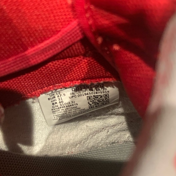 Nike dunk low UNLV sz 13 DD1391-002 red grey white - Picture 9 of 9